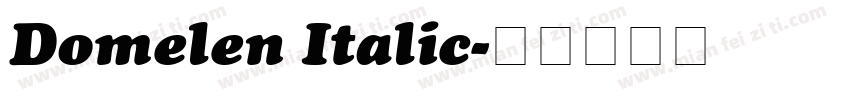 Domelen Italic字体转换